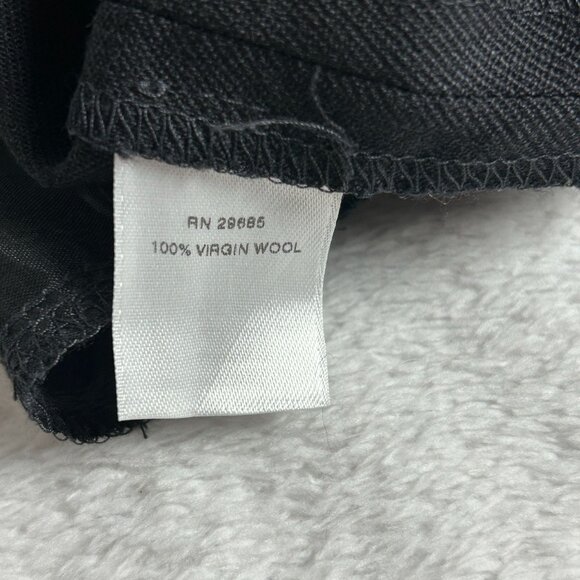 Pendleton Women’s Black Virgin Wool Dress Pants 6 Wide-Leg Flat Front Classic - Picture 4 of 12